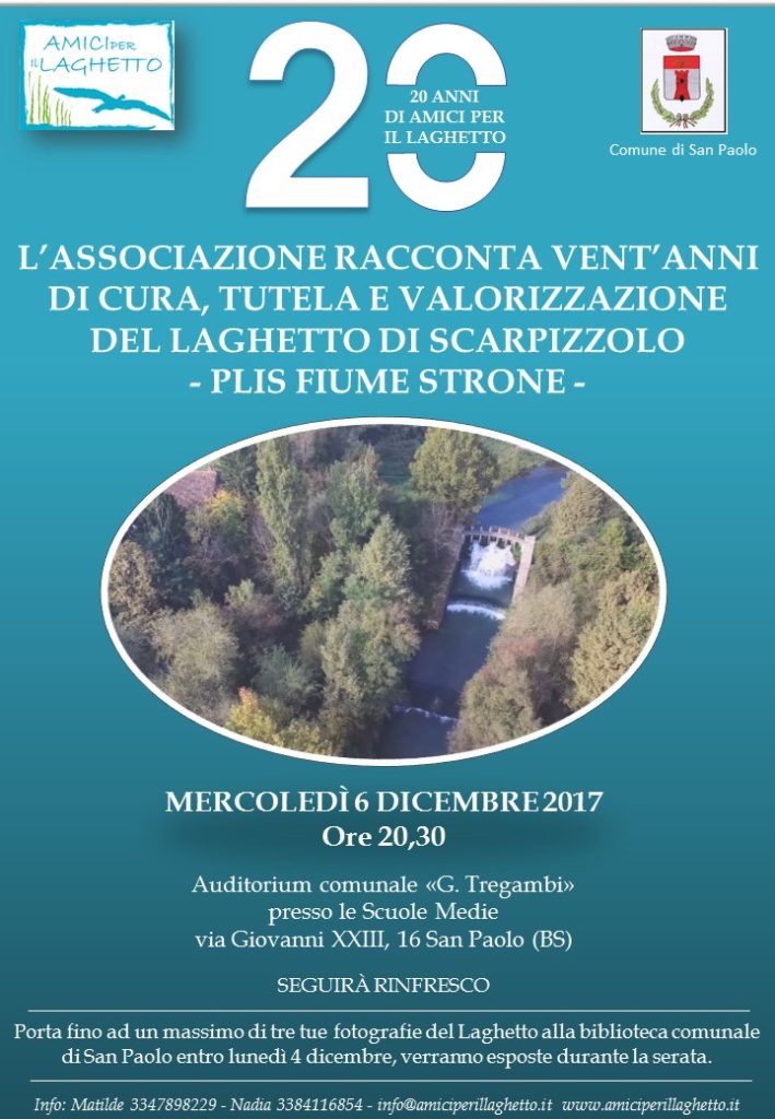 Locandina evento 20° anniversario associazione