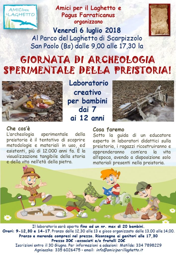 Locandina laboratorio archeologico - Ve 6 luglio 2018